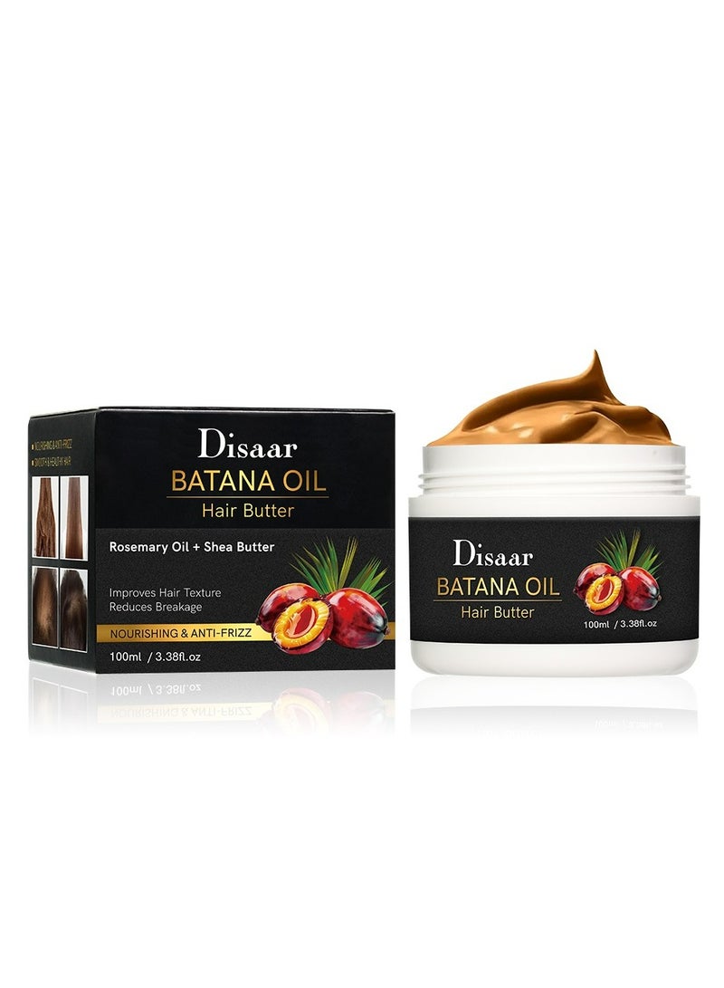 ديسار زبدة الشعر من باتانا أويل، زيت الروزماري + زبدة الشيا، يحسن ملمس الشعر ويقلل من التكسر ويغذي الشعر ويمنع التجعد 100 مل