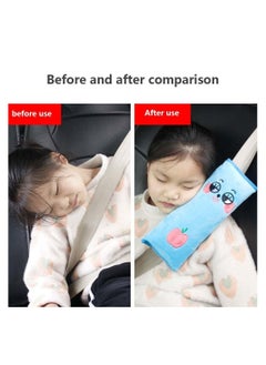 KASTWAVE Child Seat Belt Pillow, Adjust Vehicle Shoulder Pads Safety Belt Protector Cushion Plush Soft Auto Seat Belt Strap Cover Headrest Neck Support for Children (2 Pack)  - Image 2