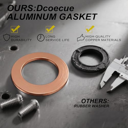 Dcoecue 15 PCS Dcoecue Oil Drain Plug Gasket Washer, M14 Copper Crush Washers, Compatible with Mercedes OEM PN 007603-014106, Leak-Free Drain Plug Gaskets for Automotive Maintenance - Image 2