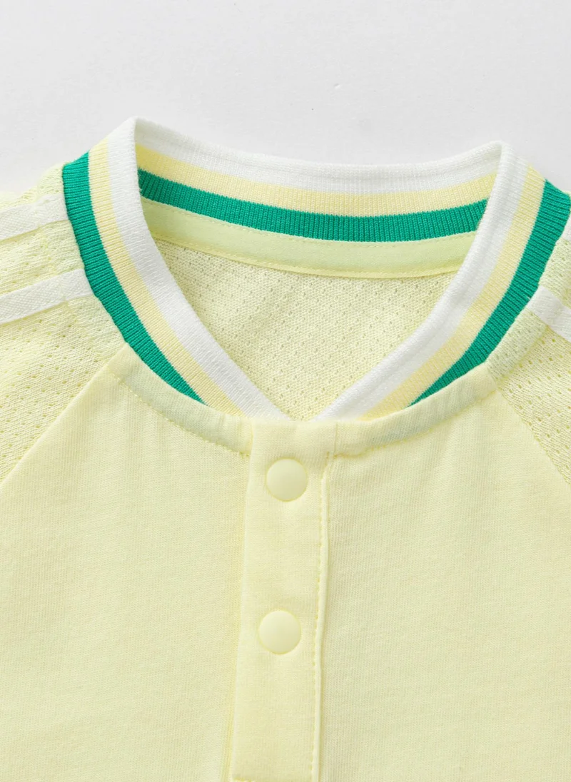 Balabala Yellow Baby Unisex Knitted jumpsuit  | Best Price UAE