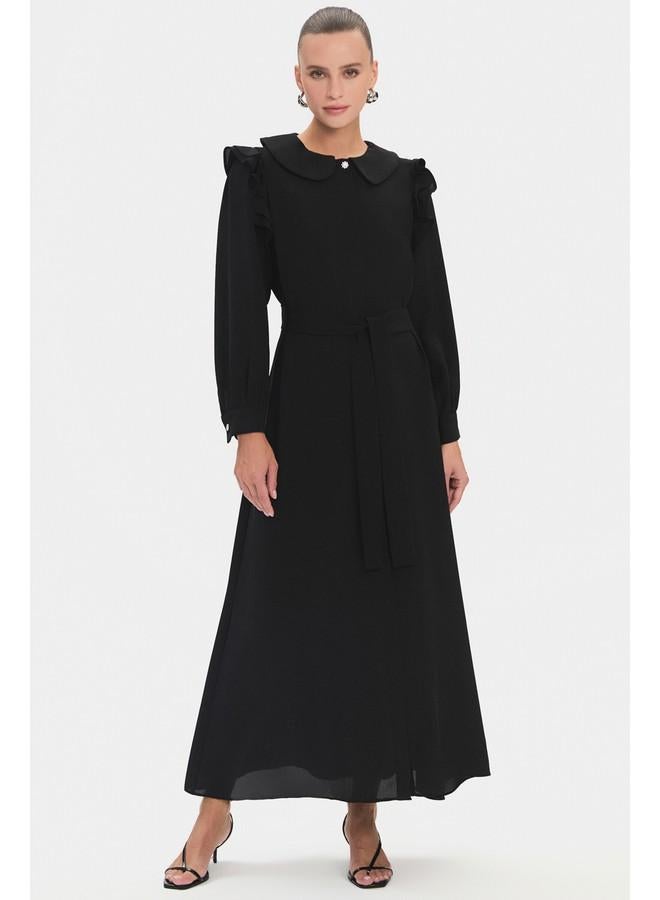 جون فستان ماكسي بياقة مكشكشة - Image 3