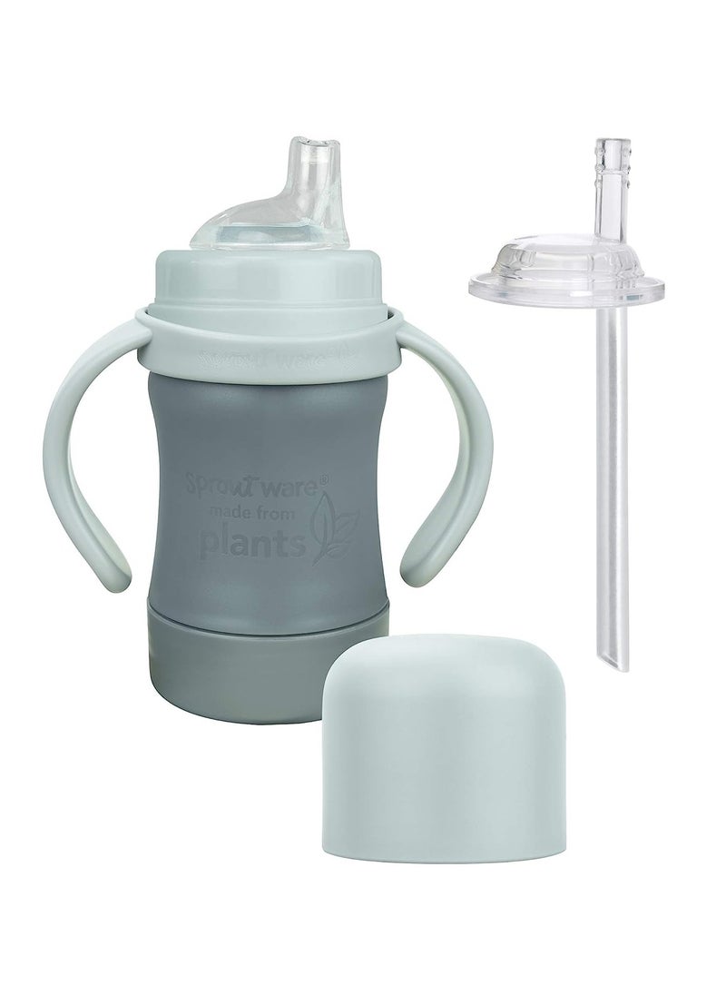 green sprouts Sprout Ware Sip And Straw Cup - 6Oz - Grav - 6M+  - Image 2