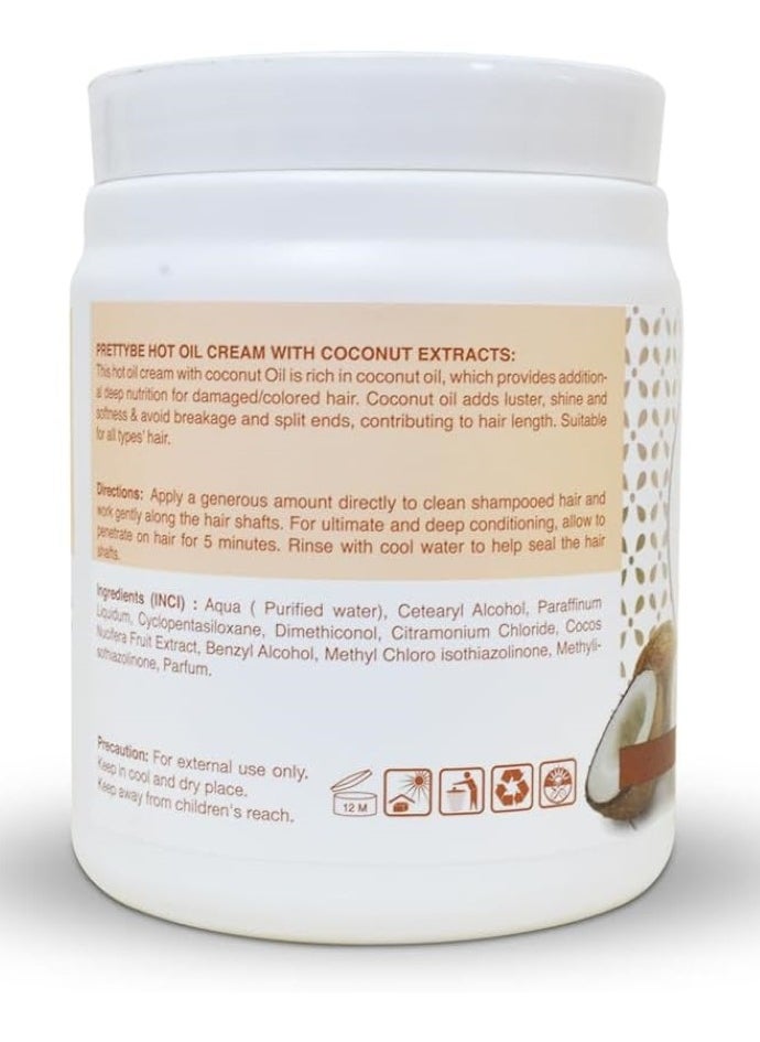 Pretty Be Hot Oil Hair Cream With Coconut Extracts 1000 ML  - Image 2