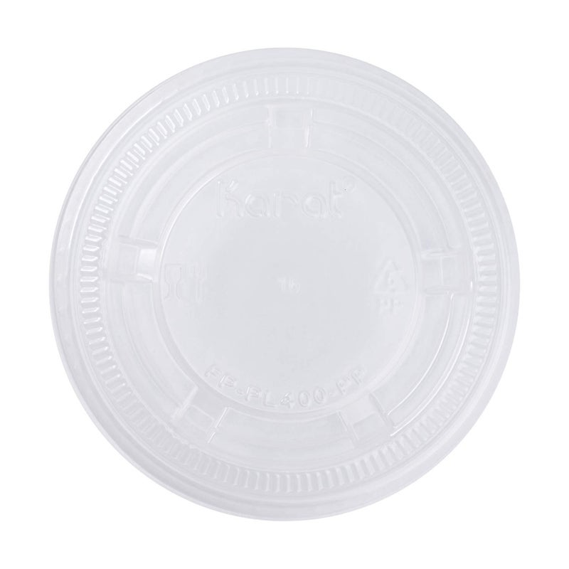 Karat FP-PL400-PP 3.25 oz., 4 oz. & 5.5 oz PP Portion Cup Lids (Case of 2500) - Image 1