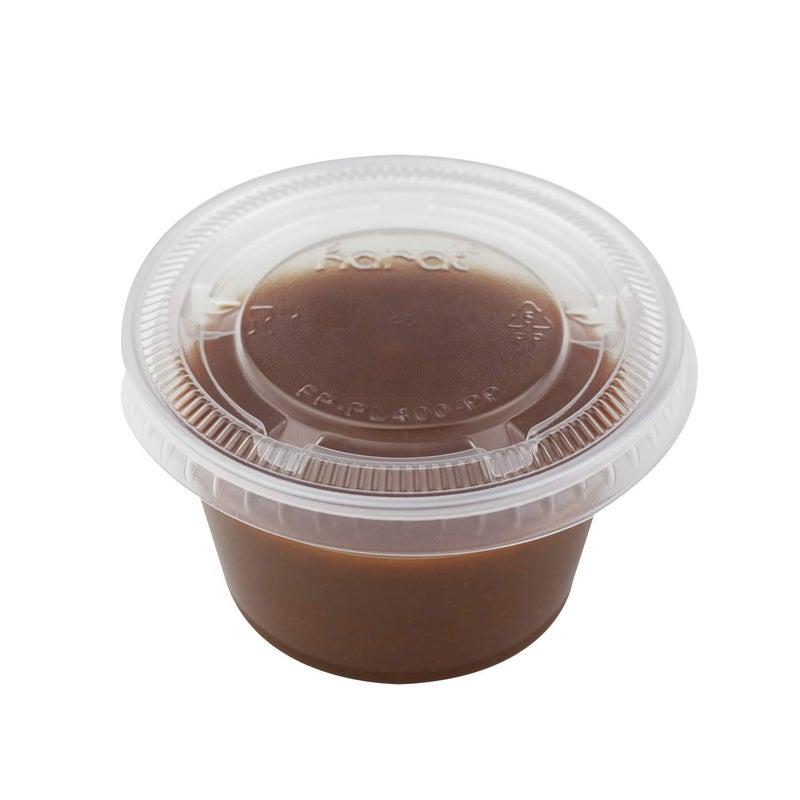 Karat FP-PL400-PP 3.25 oz., 4 oz. & 5.5 oz PP Portion Cup Lids (Case of 2500) - Image 4
