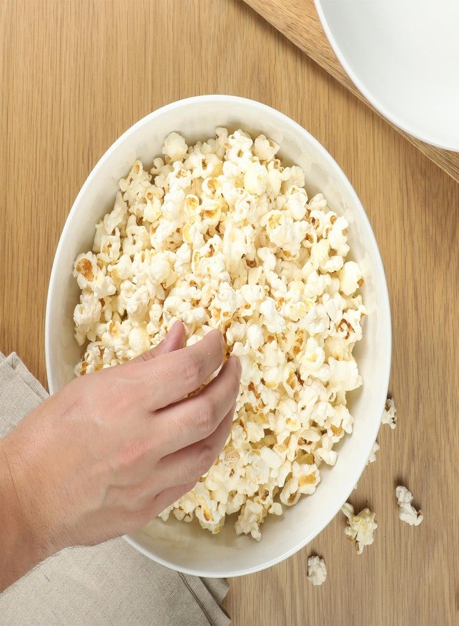 Gibson Home Great Essentials 2 Pack 100 OZ 10" Deep Salad Serving Bowl Set for Kitchen - Porcelain - Dishwasher and Microwave Safe - Image 5