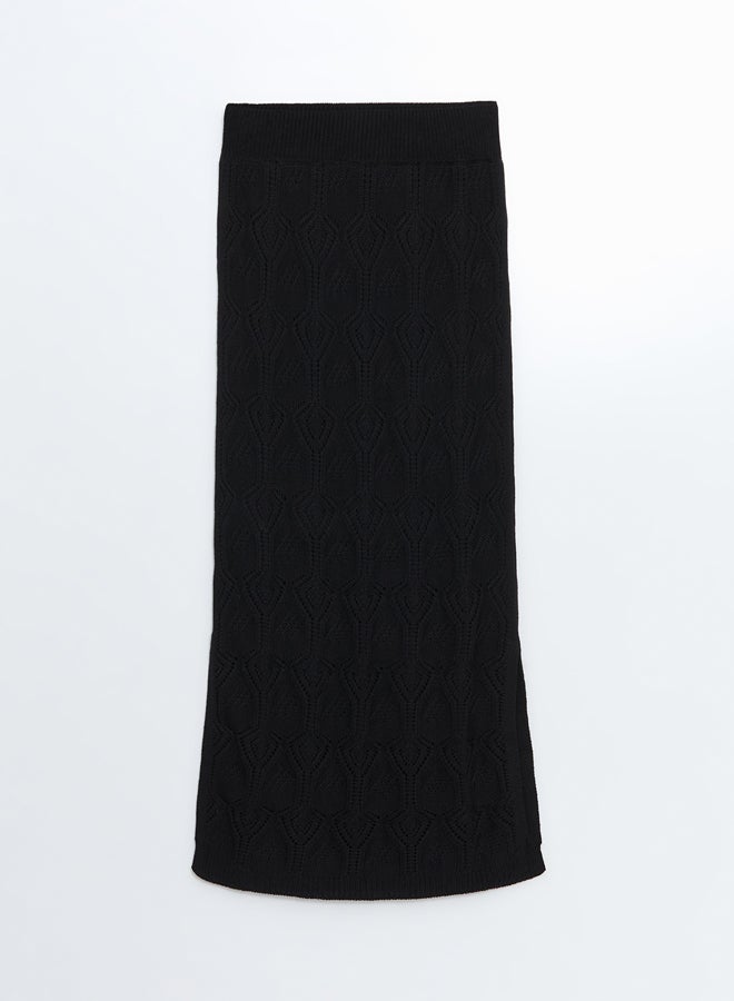 LC WAIKIKI Elastic Waist Hole-Knitted Tricot Skirt  - Image 4