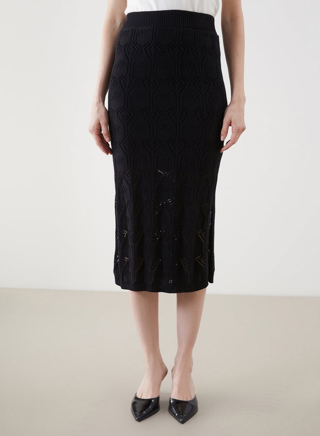 LC WAIKIKI Elastic Waist Hole-Knitted Tricot Skirt  - Image 2