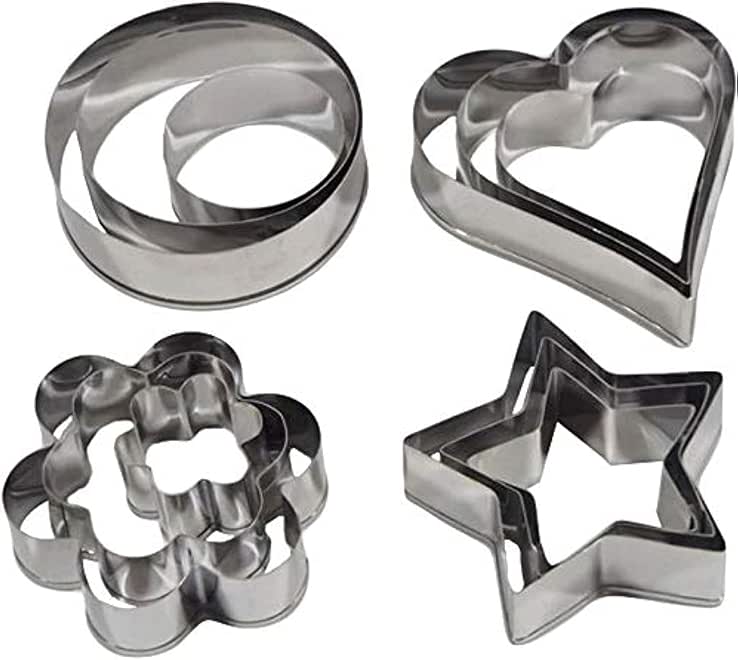 Other 4 Piece Cookie Moulds Set - Silver