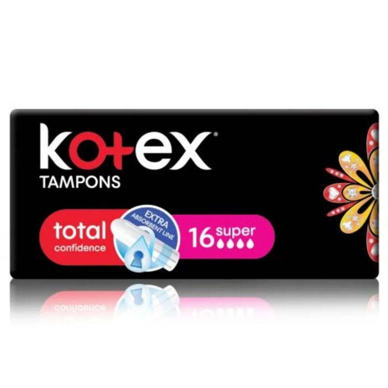 Kotex Super Tampons For Total Confidence With Extra Absorbent Line- 16 Pantyliners