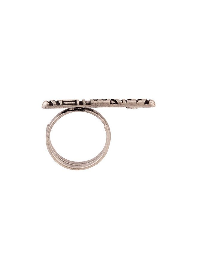 VOYLLA Brass Aztec Long Bar Ring - Image 2