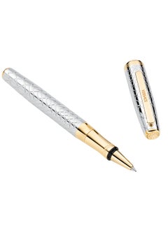VERSACE Roller Pen - Stainless Steel Barrel with Clip and Greca Ring  - Image 3