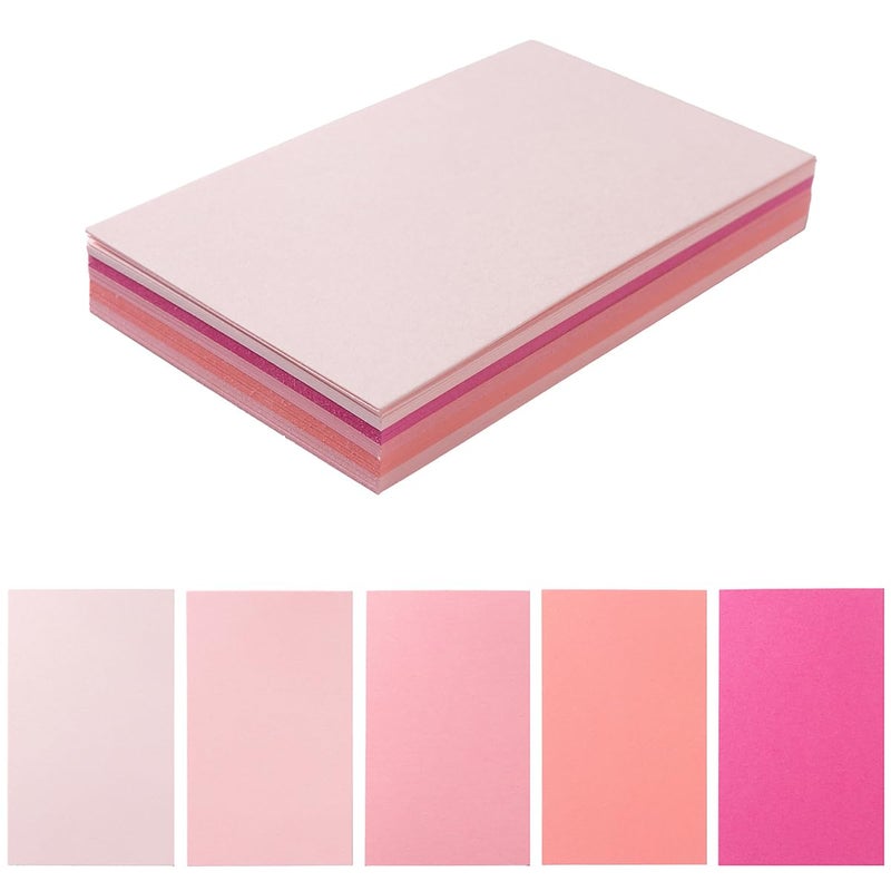 Topeen 50 Sheets Colored Cardstock Paper 5 Colors, 250 GSM Heavy Card Stock for DIY Art Projects, Cards (Pink, 5x7) - Image 1