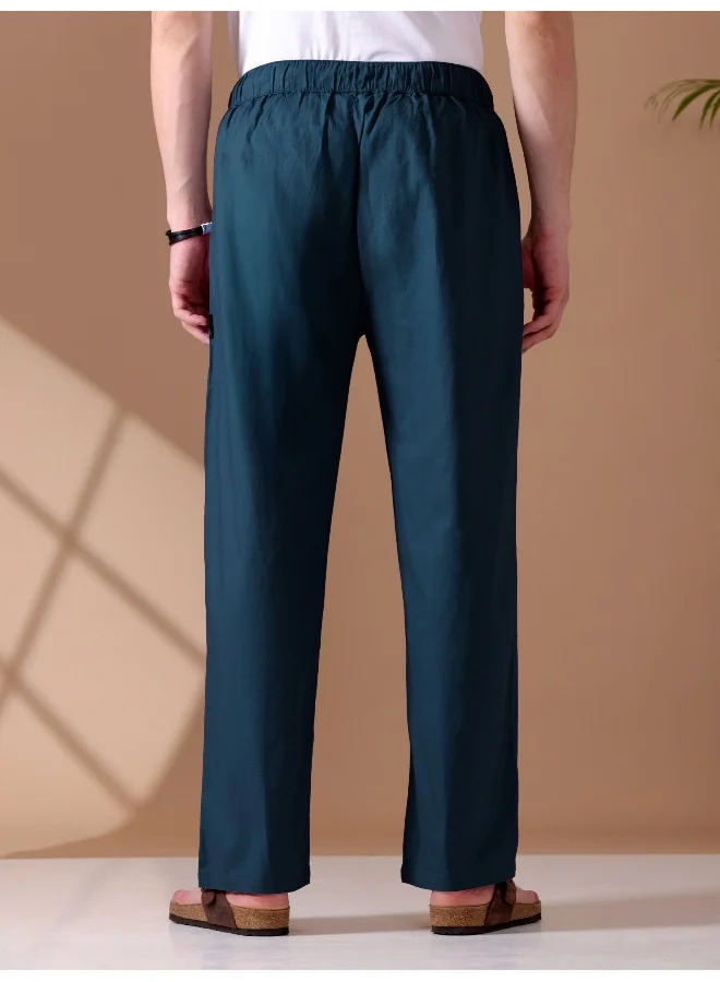 Beyoung BEYOUNG Navy Blue Loose-fit Pyjamas