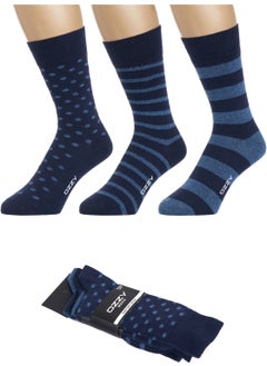 Ozzy Socks 3 Pairs Seamless Men's Combed Cotton 4 Season Socks Durable Heel Toe  - Image 1