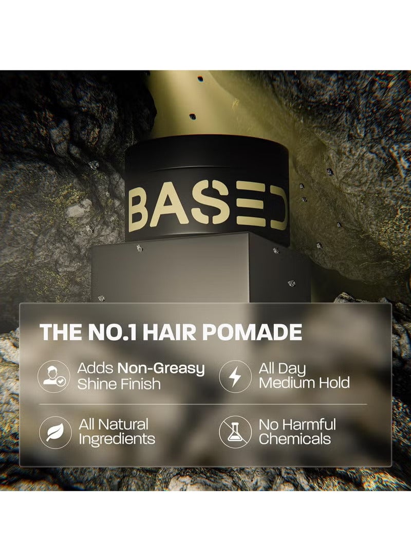 Based Pomade for Men, Quality Hair Care with Medium Hold, Natural Shine & Fragrance, Easy to Apply & Great for All Hair Types, Hydrating and Nourishing Pomade - Image 2
