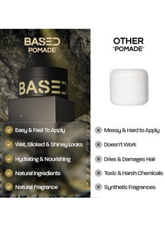 Based Bodyworks Pomade for Men, Quality Hair Care with Medium Hold, Natural Shine & Fragrance, Easy to Apply & Great for All Hair Types, Hydrating and Nourishing Pomade  - Image 4