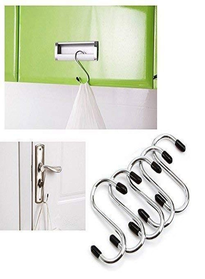 DeoDap Heavy Duty S-Shaped Stainless Steel Hanging Hooks - Pack of 5 - Image 1