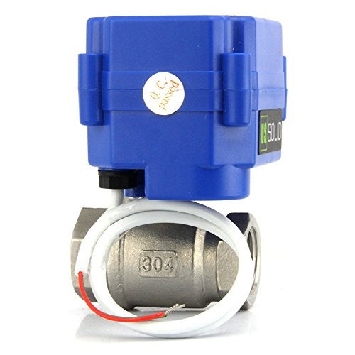 U.S. Solid 1/4" Motorized Ball Valve 85-265V AC Brass Electric Ball Valve, 2 Wire Automatic Return Configuration, Full Port, Normally Closed - Image 4