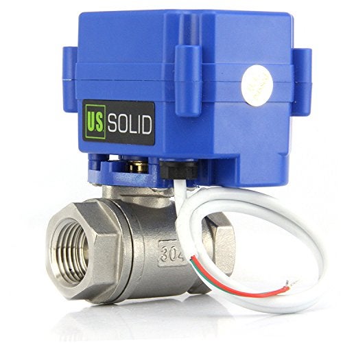 U.S. Solid 1/4" Motorized Ball Valve 85-265V AC Brass Electric Ball Valve, 2 Wire Automatic Return Configuration, Full Port, Normally Closed - Image 3