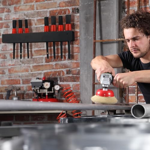 Yaocom 2 Pcs Detailing Brush Holder 10 Holes Car Detailing Organizer Wall Mounting Rack with Hardware Auto Supplies Car Accessories for Garage Workshop - Image 5