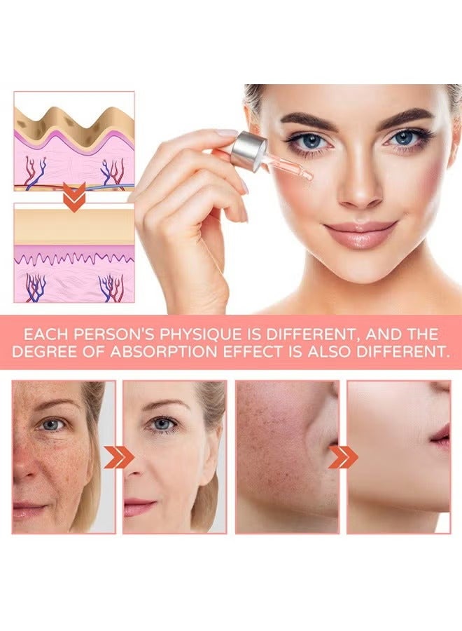 جايسوينغ 5 في 1 مصل الوجه ، مع حمض الهيالورونيك ، نياسيناميد ، فيتارمين سي ، فيتارمين إي ، الكولاجين ، لترطيب مصل الوجه المشرق مصل الوجه المضاد للشيخوخة للبقع المظلمة ، الخطوط الدقيقة والتجاعيد البشرة الناعمة 3 - Image 4