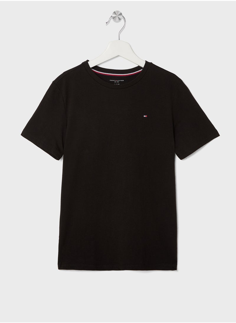 TOMMY HILFIGER Kids 2 Pack Short Sleeve T-Shirt  - Image 3