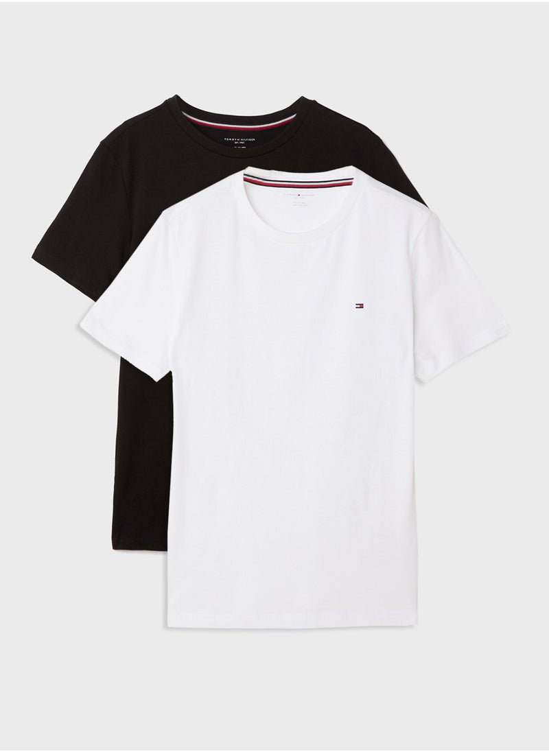 TOMMY HILFIGER Kids 2 Pack Short Sleeve T-Shirt  - Image 1