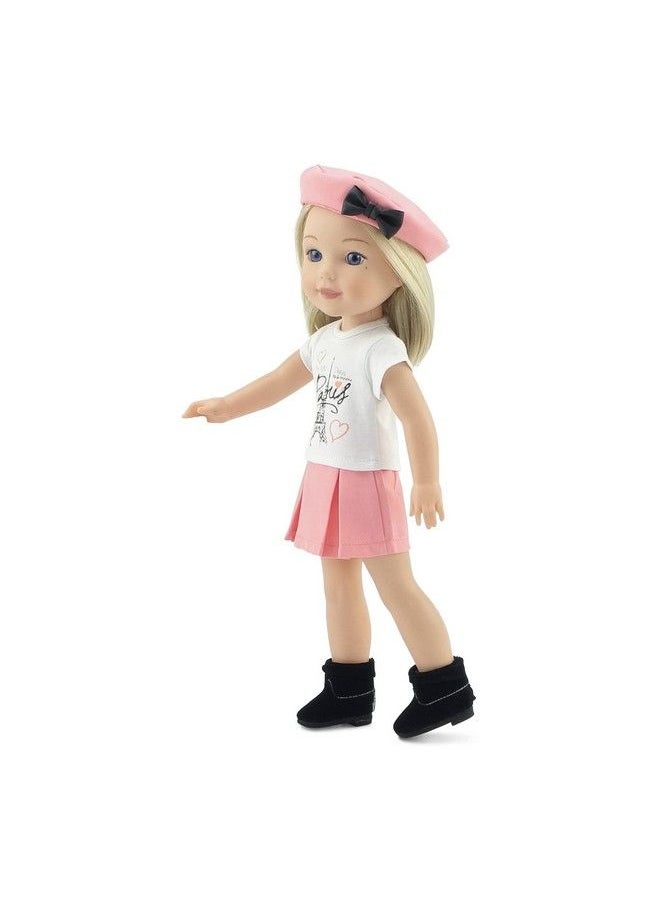 Emily Rose 14 Inch Doll Clothes & Accessories ; 5 Pc Parisian 14" Doll Skirt Gift Set Outfit Including Boots! ; Gift Boxed! ; Compatible With 14.5" Hard Bodied Wellie Wishers Dolls  - Image 5