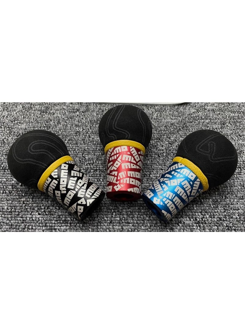 Momo Ultra Gear Knob Black/Red/Blue Standard Aluminium Microfibre NEW (RED) - Image 4