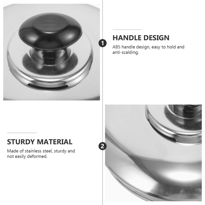 Stainless Steel Whistling Tea Kettle Replacement Lid Large Size Loud Whistle Sound - Image 4