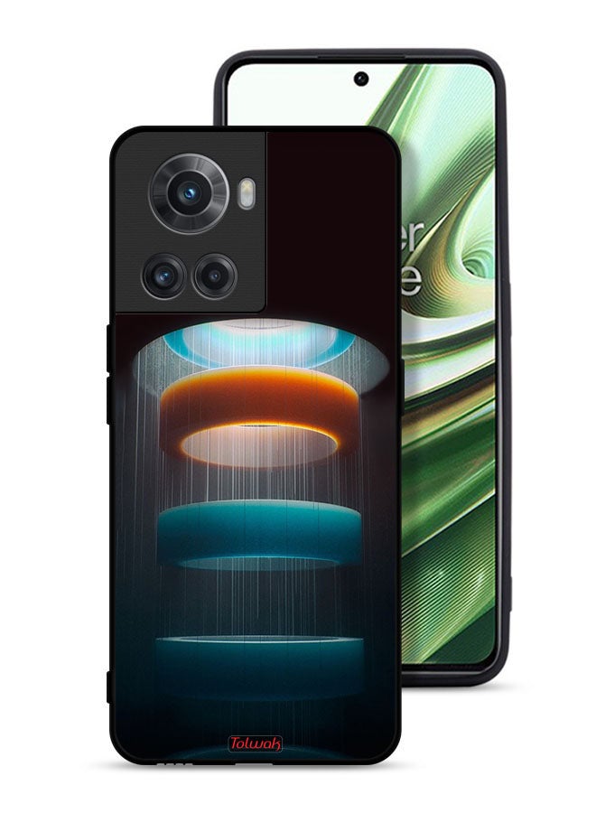 Tolwak OnePlus 10R 5G Protective Case Cover Rings Art Pattern - Image 1