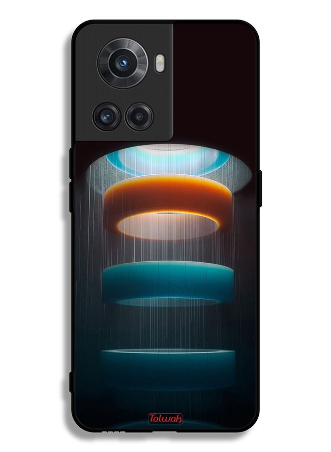 Tolwak OnePlus 10R 5G Protective Case Cover Rings Art Pattern - Image 2
