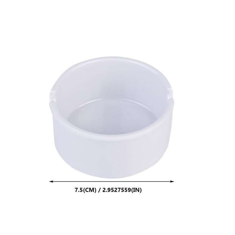 White Imitation Porcelain Round Ashtray High Temperature Resistant Home Smoking Ktv - Image 5