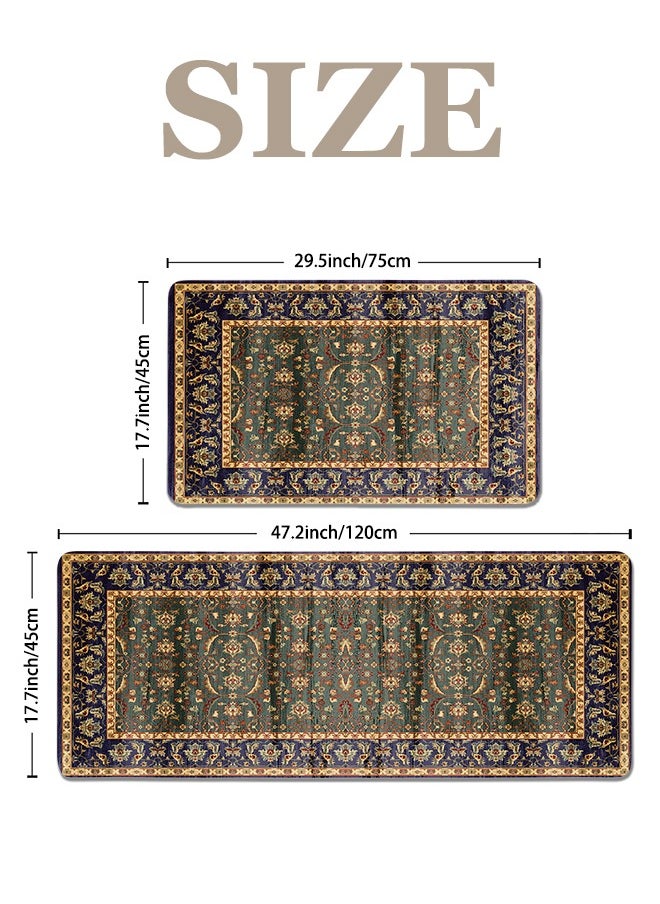 Generic 2 PCS Kitchen Floor Mats Rugs Set, Cushion Floor Carpet, Waterproof, Oil Resistant and Anti-Fatigue PU Standing Mat for Kitchen, Floor, Office, Sink, Laundry 45*75CM+45*120CM  - Image 5
