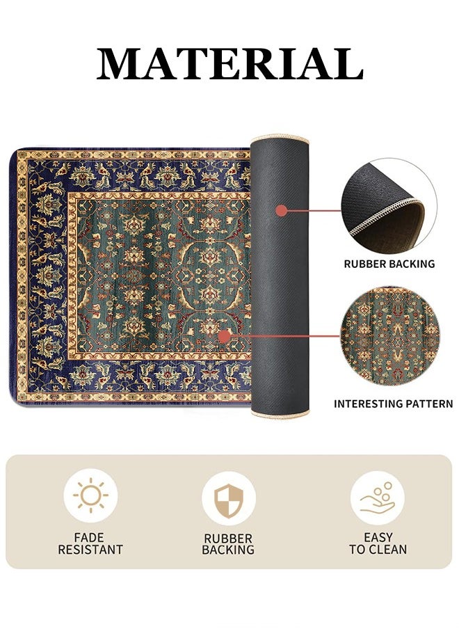 Generic 2 PCS Kitchen Floor Mats Rugs Set, Cushion Floor Carpet, Waterproof, Oil Resistant and Anti-Fatigue PU Standing Mat for Kitchen, Floor, Office, Sink, Laundry 45*75CM+45*120CM  - Image 2