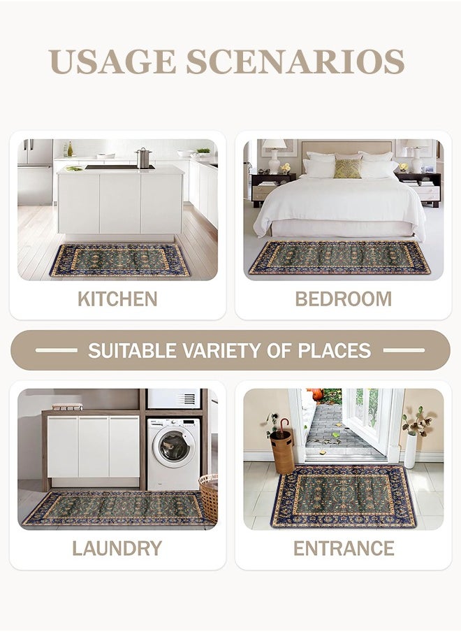 Generic 2 PCS Kitchen Floor Mats Rugs Set, Cushion Floor Carpet, Waterproof, Oil Resistant and Anti-Fatigue PU Standing Mat for Kitchen, Floor, Office, Sink, Laundry 45*75CM+45*120CM  - Image 4
