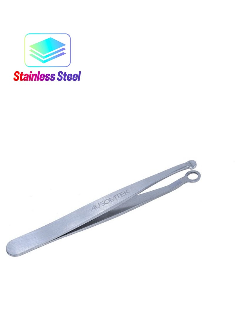 Ausomtek [Upgraded Version] Ausomtek Nose Hair Trimming Tweezers Ear Hair Trimming Tweezers Eyebrow Grooming Scissors Eyelash Clipper Stainless Steel Grooming Scissors Safe Roundheaded For Men And Women  - Image 1