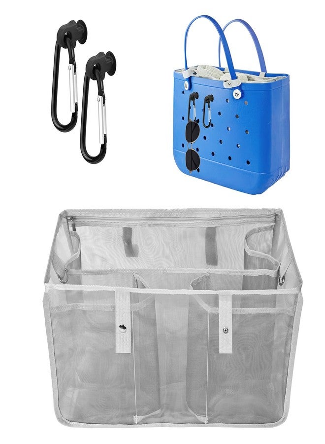 INSEESI Beach Bag Organizer Compatible with X Large Bogg Bag Accessories Inserts, Lightweight Mesh Insert Divider Pouch for Original XL Bogg Bags with 2PS Key Holders, Beach Tote Bags Insert for Organizing - Image 1