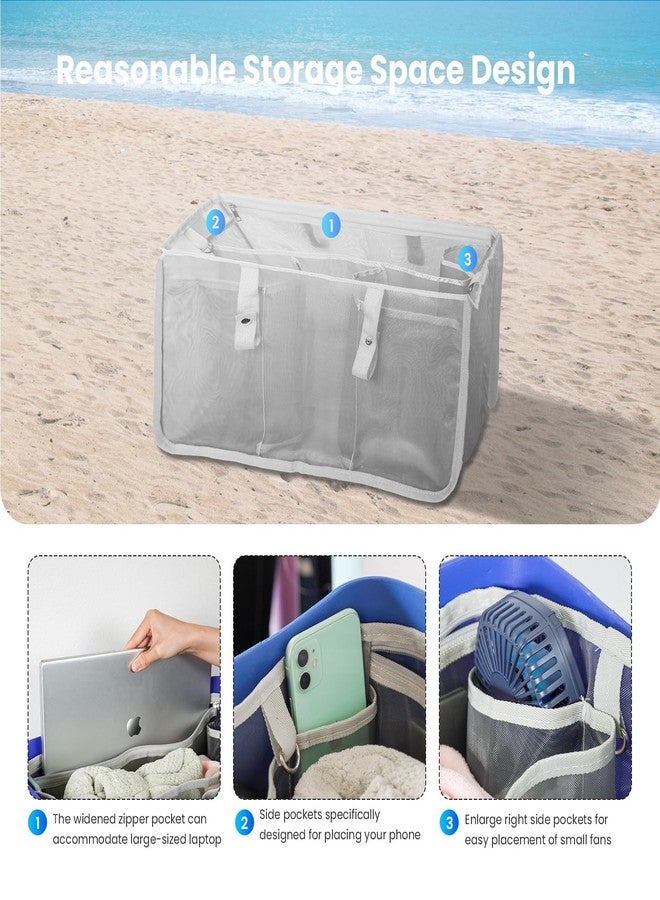 INSEESI Beach Bag Organizer Compatible with X Large Bogg Bag Accessories Inserts, Lightweight Mesh Insert Divider Pouch for Original XL Bogg Bags with 2PS Key Holders, Beach Tote Bags Insert for Organizing - Image 2