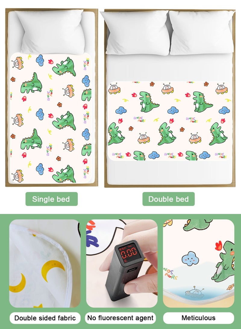 أوربازار وسادة سرير للأطفال مقاومة للماء، قابلة للغسل وإعادة الاستخدام، وأغطية سفلية قابلة لإعادة الاستخدام، وغطاء لسلس البول، مناسبة للرضع والأطفال الصغار والبالغين - Image 4