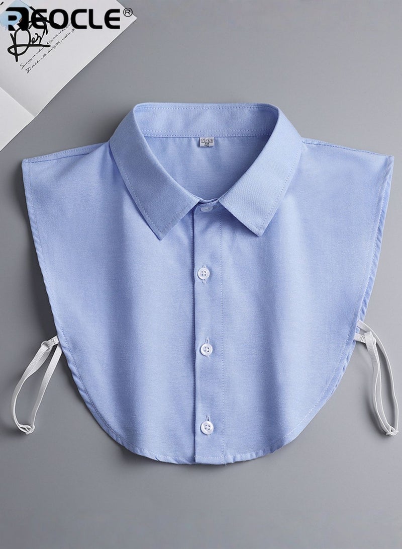 REOCLE Women's Detachable Collar Crisp Minimalist Collar Extender Button-Front Structured Design for Office & Daily Outfit Layering - Image 1