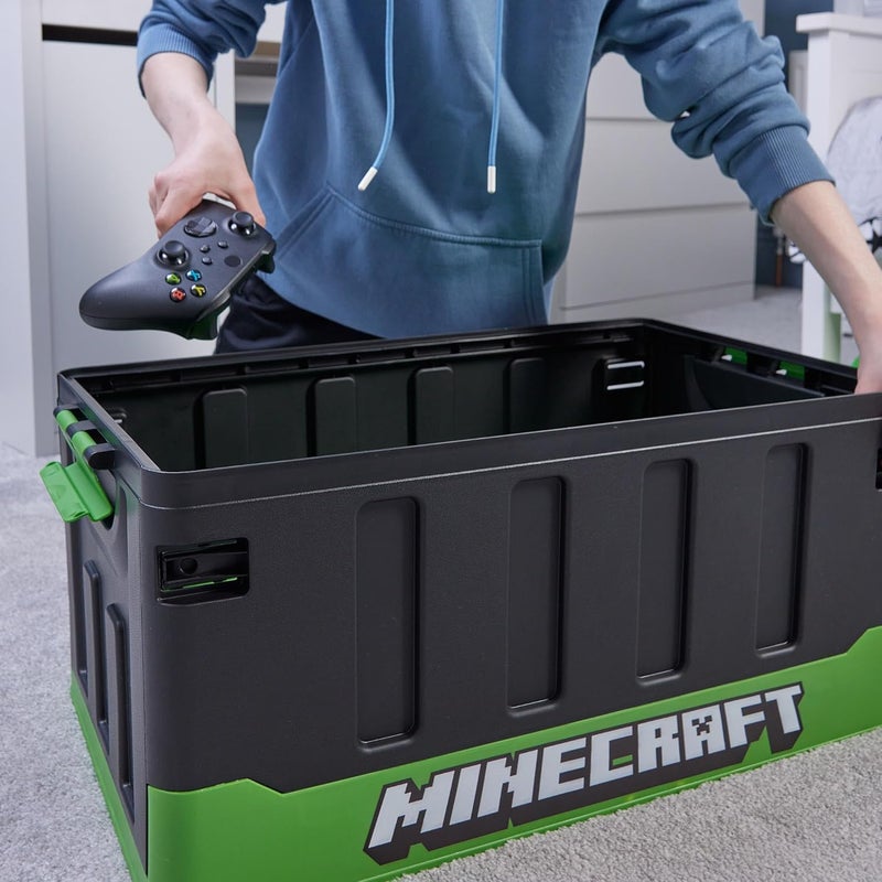 Numskull Minecraft 2in1 Toy Storage Box  Folding Chair  Gaming Accessory Organizer with lid and handles for Family Rooms Official Minecraft Merchandise - Image 5