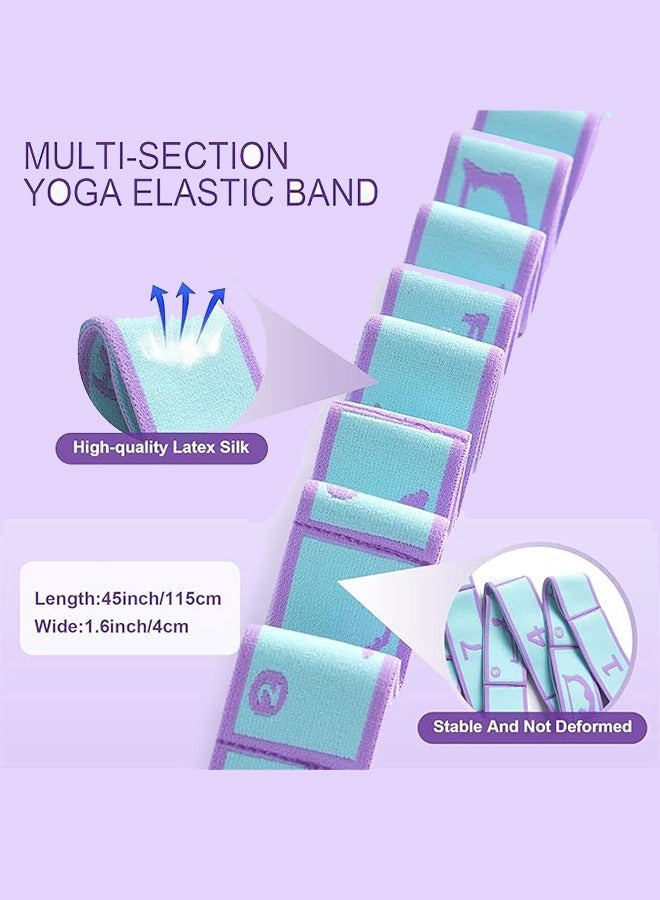 Generic Stretch Band Hamstring Stretch Device Elastic Exercise Band Yoga Mat Carrying Band Leg Exercise Equipment Stretch Band Band Ring Flexible Stretch Band 12 Rings Robin Blue - Image 3