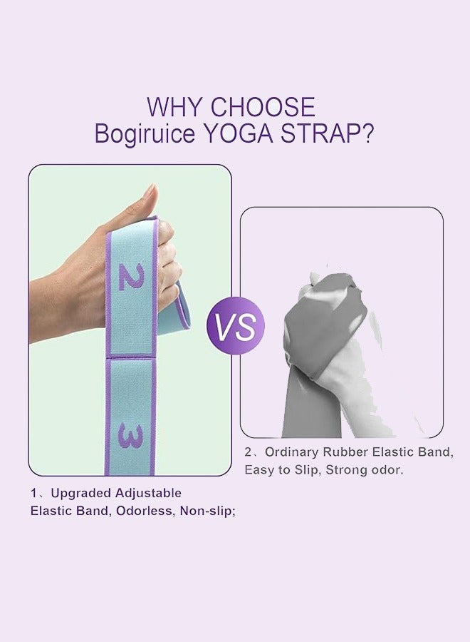 Generic Stretch Band Hamstring Stretch Device Elastic Exercise Band Yoga Mat Carrying Band Leg Exercise Equipment Stretch Band Band Ring Flexible Stretch Band 12 Rings Robin Blue - Image 4