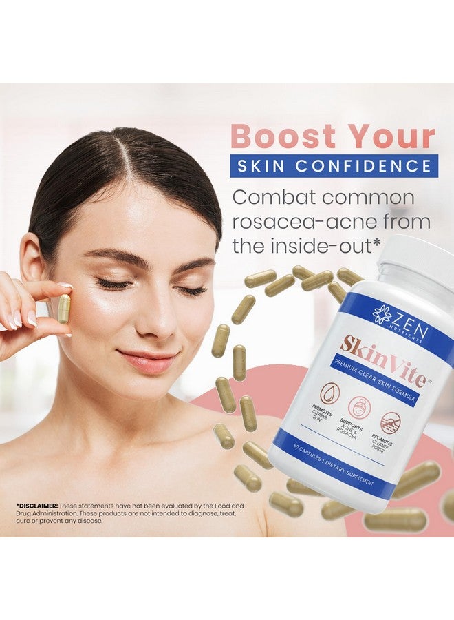 Zen Nutrients Zen Nutrients SkinVite Natural Skin Supplement for Women and Men - Clear Skin Support Supplement and Detoxifying Vitamin for Clear Skin, Acne and Digestion Support  - Image 4
