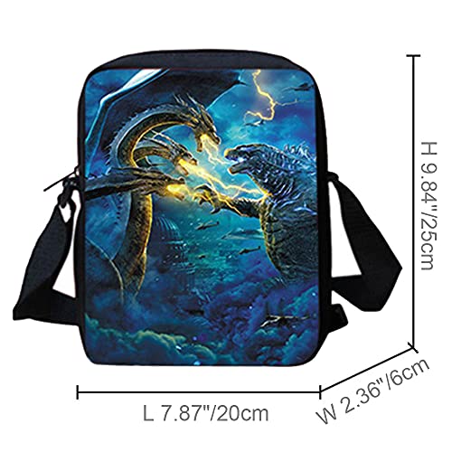 MATMO Monster Dragon Backpack and Lunch Bag Set for Boys, School Backpacks Shoulder Bag Pencil Case (Monster Dragon Backpack Set 13) - Image 3