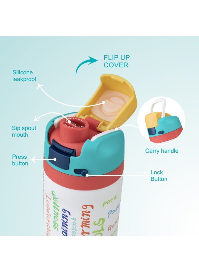 Eazy Kids Personalized Stainless Steel Water Bottle w/ Straw and Spout 710mL Success - Image 5