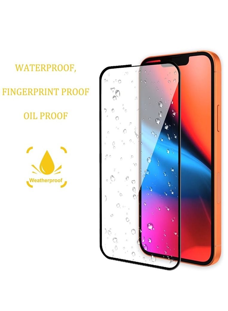 BORTONY Tempered Glass Screen Protector For Apple iPhone 13/13 Pro 6.1 Inch Clear/Black - Image 4