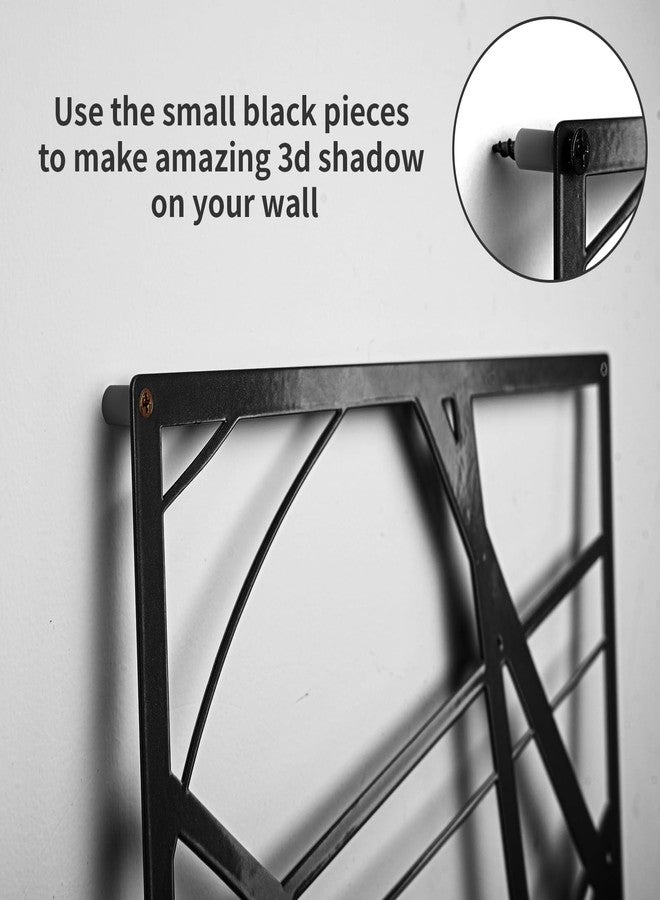 Art3dwallpanels Black Abstract Wall Art, Metal Single Line Art Wall Decor, 3D Textured Sculptures, Modern Decor for Living Room Bedroom Bathroom Study, 17'' x 12'', 4 Pack - Image 4
